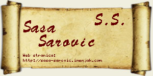 Saša Šarović vizit kartica